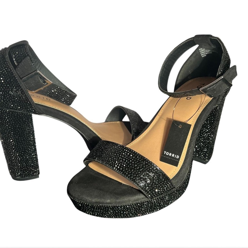 Torrid Black Heels with Glitter Accents